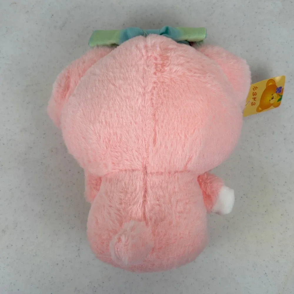 Sanrio My‎ Melody Pink Fuzzy Plush Toy Blue Bow Sun Moon  8.5